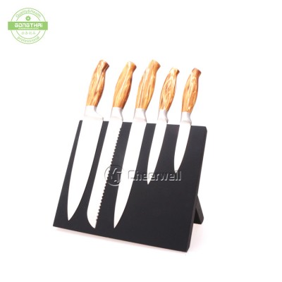 Customized new products wooden retractable magnetic knife holder