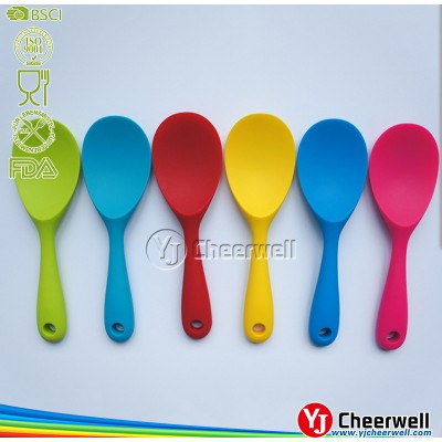 Silicone Rice Paddle Spoon, Serving Spoon Scoop and Spatula Great Kitchen Utensils Cooking Tools